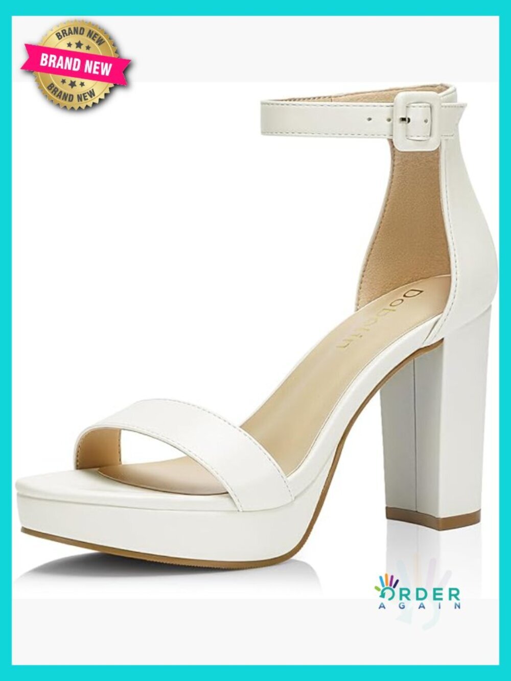 Platform Heels Open Toe Ankle Strap Chunky Heel Wedding Party Dress Shoes